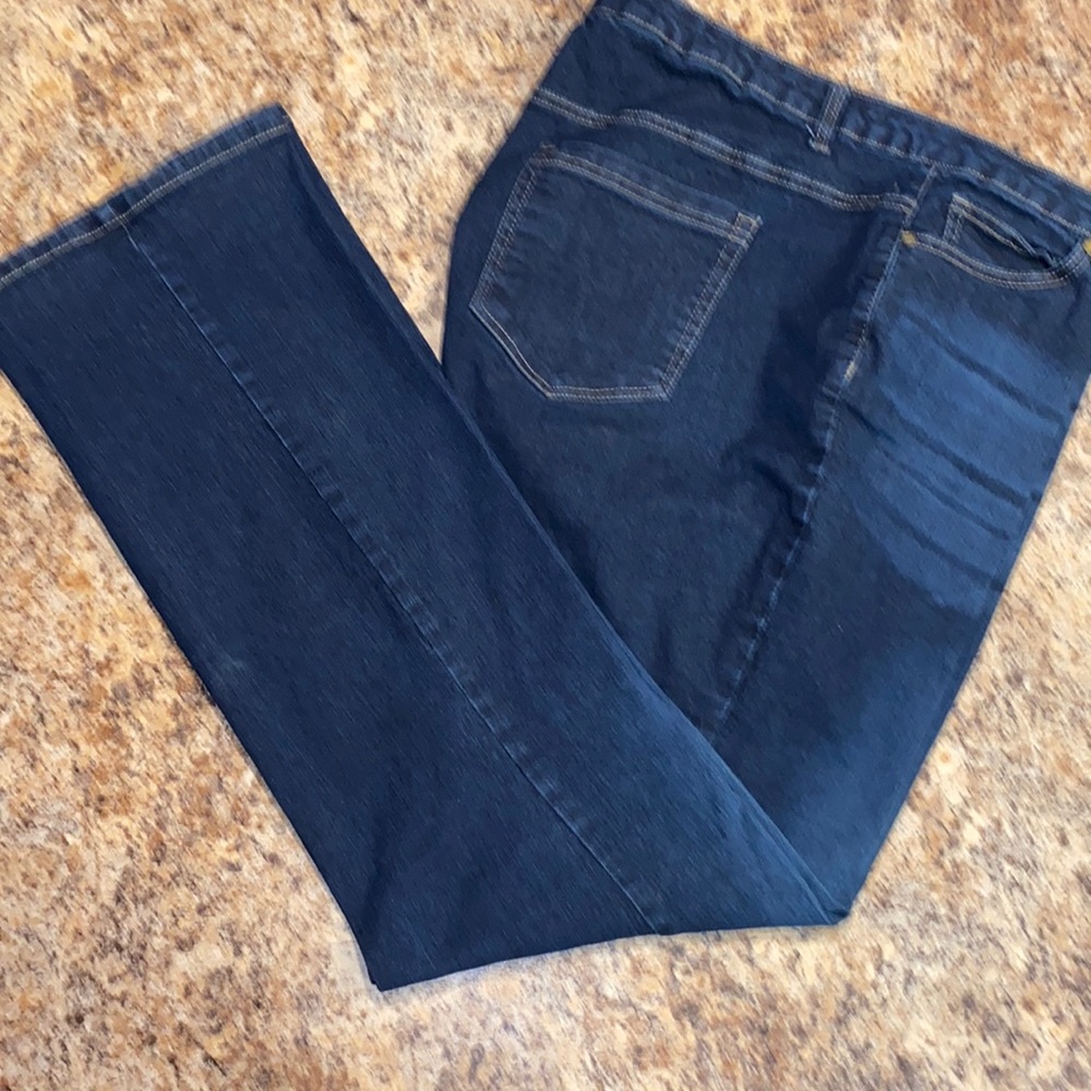 ❤️denim 24/7 … Dark Blue Wash Women Bootcut Jean 24 Tall
